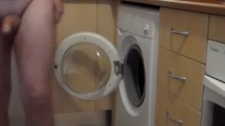 John Is Peeing All Into The Washing Machine