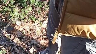 Looking For A Place To Pee In The Woods