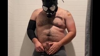 Masked Bear Shows Off And Pisses His Boxer Briefs