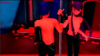 MMD Gay Kaito And Gakupo Hot Pole Dance