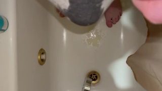 More Piss Into Grey Briefs