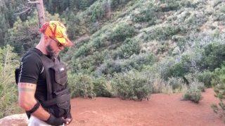 Mountain Man Pisses Outside