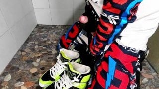 Mx Blonde Boy Piss In His Shoes And Cum On It