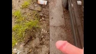 Naked Barefoot Piss In Street For Audience