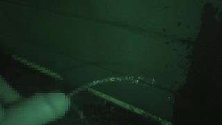夜明け前に野外放尿