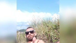 Outdoor Jerkin’ Of, Cumshot And Piss