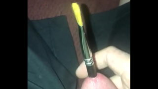 Paint Brush In Piss Hole 4