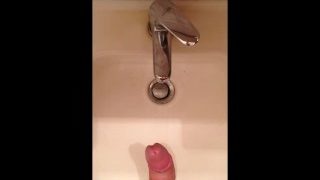 Peeing Into Wash Basin In Restroom