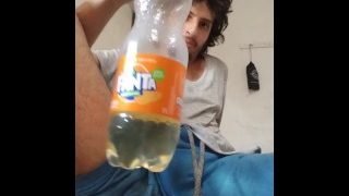 Peeing On A Fanta Bottle Just For Fun.