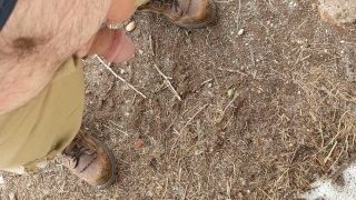 Piss Break While Working In The Field