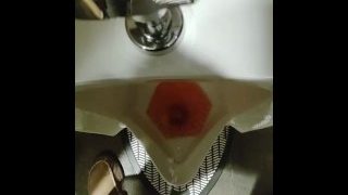 Piss In Urinal At Work