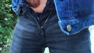 Piss Mess – 3 Times Pissing With Uncut Cock Public – Cock And Balls Out Of Jeans