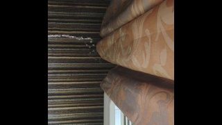 Piss On Curtains In Hotel Room