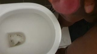 Pissing. Black Dick Urinal Piss And Wank