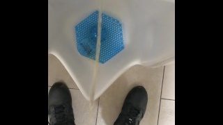 Pissing In A Public Urinal At Work 1