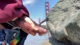 Pissing In Front Of The Golden Gate Bridge