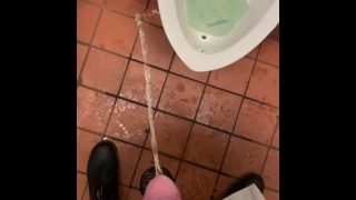 Pissing In The Urinal And Sink