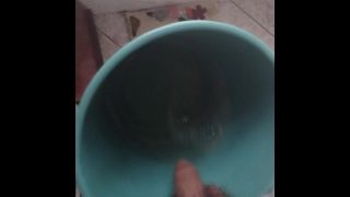 Pissing Inside A Bawl Was Desperate To Piss In There