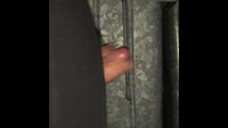 Pissing, Jerking, Cumming Outdoors. Hard Uncut Cock Pee!