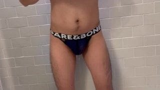 Pissing Myself In The Tub In Jockstrap Underwear