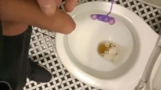 Pissing With A Soft Dick In My Straight Mates Toilet