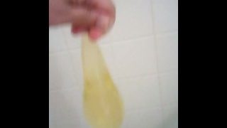 Playing With My Piss Filled Rubber