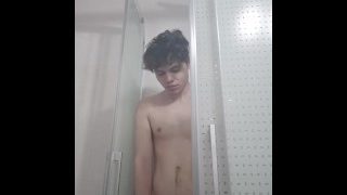 Portuguese Twink Pisses Practices Watersports Alone
