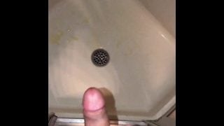 POV Me Pissing In The Sink, Toilet, & Shower Pinching Off Between Locations Golden Shower Anyone?