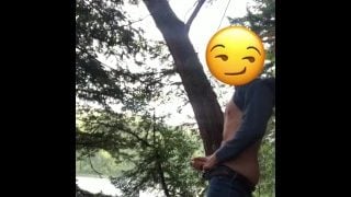 Power Pissing, Jerking, And Cum In The Woods