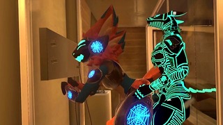 Protogen Furry Gets Fucked In Shower By Synth
