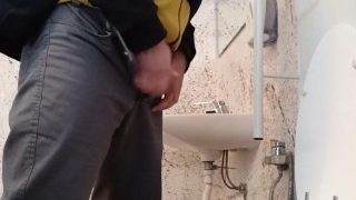 Public Toilet Pee, Uncutted Foreskin