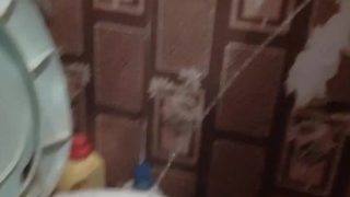 Russian Guy With A Big Dick Pees In The Toilet