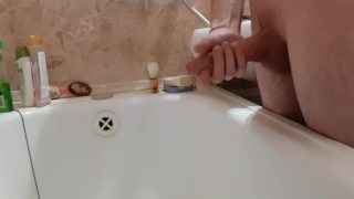 Russian Teen With Big Dick Pisses In The Bathroom And Cums