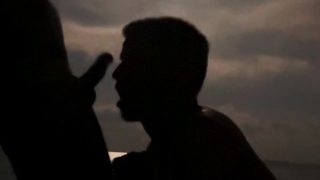Sex On The Beach At Night, Sucking, Pissing, Fucking