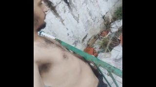 Snapchat Peeing From Side Of The Fance To The Other One