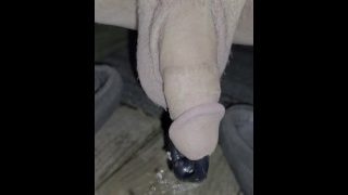 Sneaking A Piss On A Deck At Night!