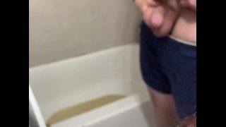 Spy On Dad Pissing