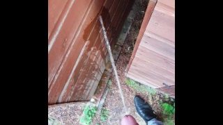 Taking A Piss Behind The Shed In My Work Trousers