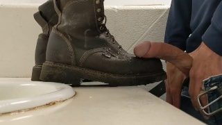 Taking A Piss Break On Zack’s Boots
