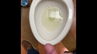 Taking A Piss & Playing With My Cock At Work