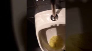 This Handsome Boy Pisses Pee In A Public Urinal In A Crowded Restaurant. Jon Arteen Gay Porn Video