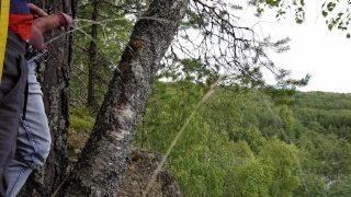 Two Tight Streams Of Urine Cross In The Mountains. Pissing Outdoor Uhd 4K Video