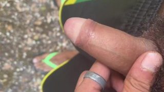 Uncut Boy Pissing In The Wood
