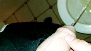 Uncut Guy With Beautiful Cock Pissing In Toilet