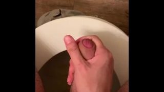 Uncut Latin Piss/Jackoff On Toilet