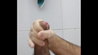 Urso Batendo Punheta No Banheiro.