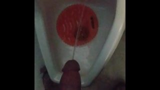 Watch Me Piss In A Dark Public Restroom