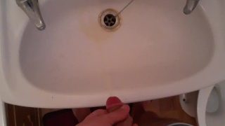 White Big Cock Peeing In A Sink Cause I Want To