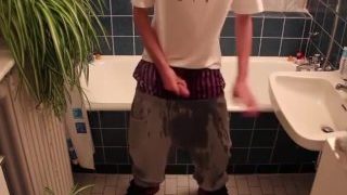 Young Guy Peeing Himself