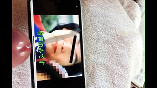 Soramichi is bukkake'ing his wife's image while listening to her moaning. Soramichi's comment: "It's been a while since I've bukkake'd her."